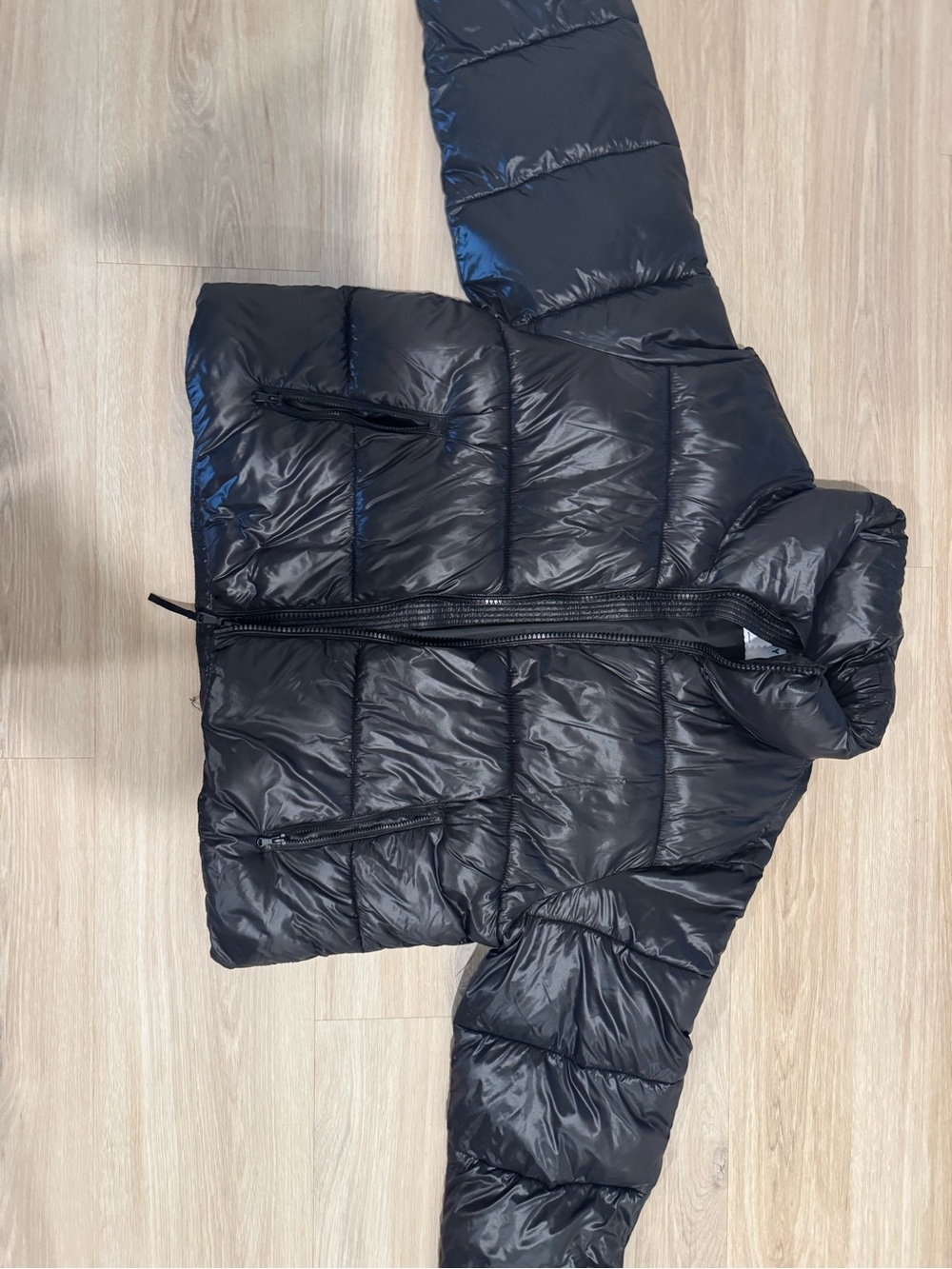 Black Puffer Jacket - Lightweight Quilted Coat